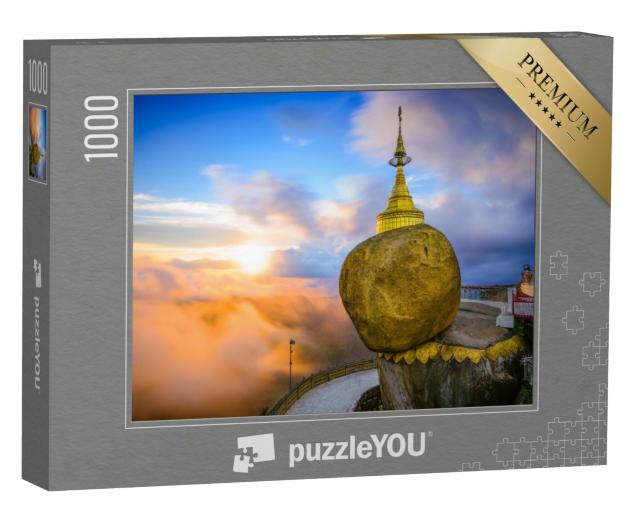 Puzzle 1000 Teile „Goldener Felsen von Kyaiktiyo, Myanmar“