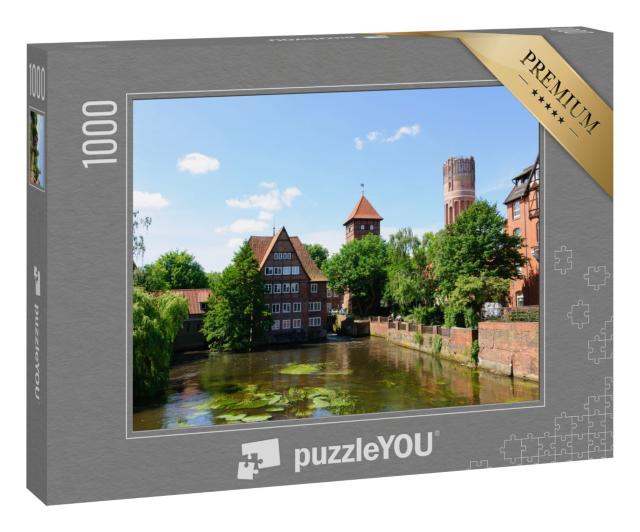 Puzzle 1000 Teile „Kanäle der Stadt Lüneburg, Deutschland“