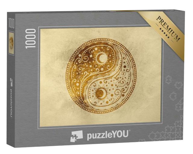 Puzzle 1000 Teile „Kreisförmiges Ornament Yin-Yang-Zeichen“