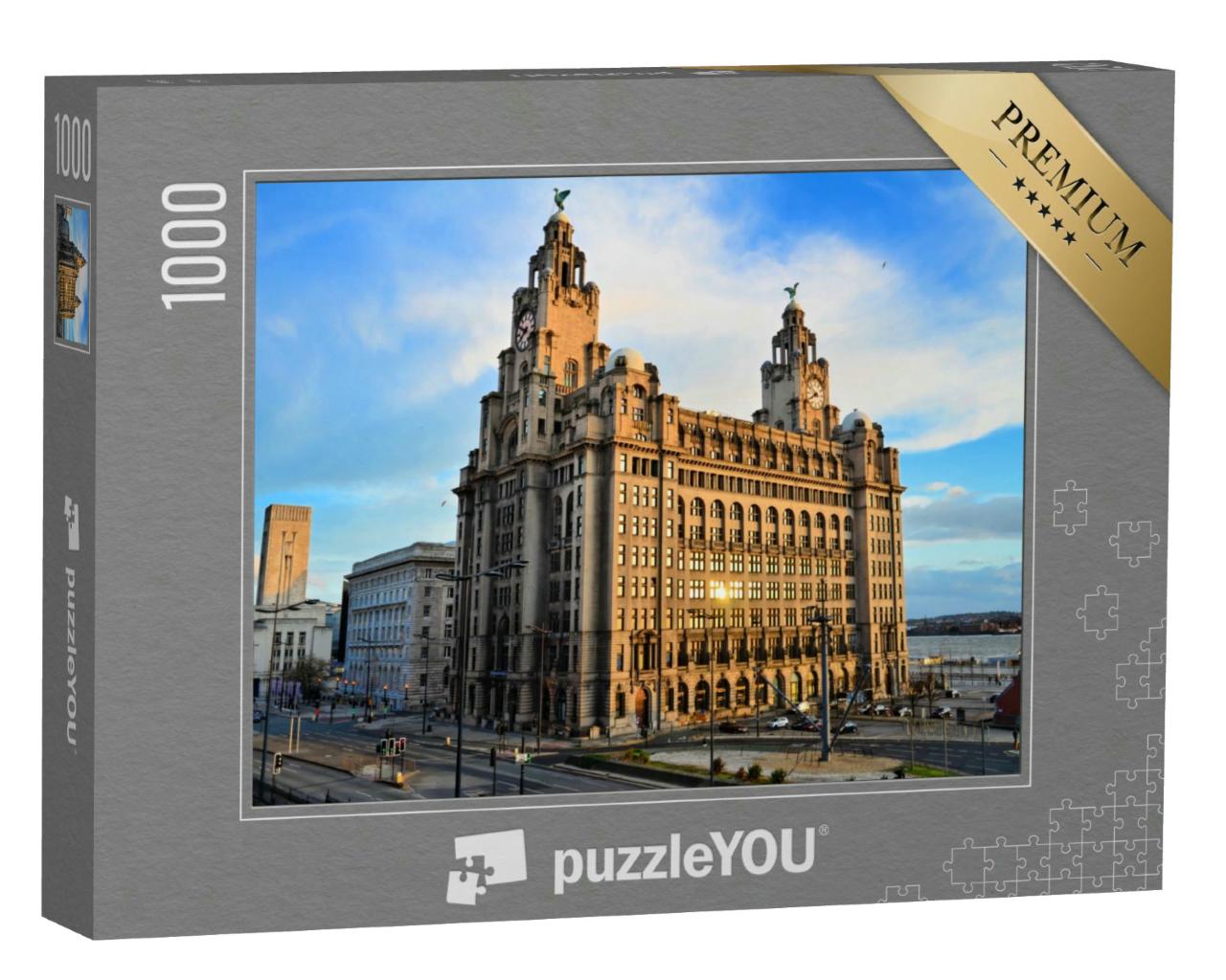 Puzzle 1000 Teile „Das Royal Liver Building am Pierhead in Liverpool“
