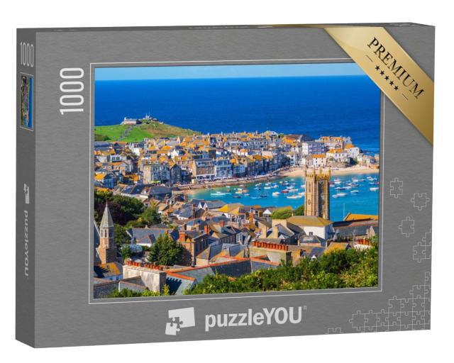 Puzzle 1000 Teile „Malerischer Hafen von St. Ives, Cornwall, England“