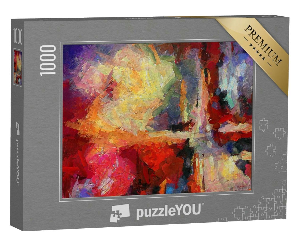 Puzzle 1000 Teile „Abstrakter Kunsthintergrund, Öl auf Leinwand“
