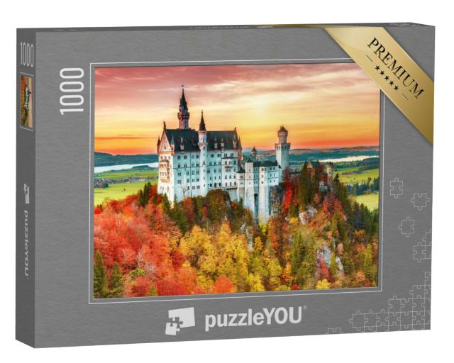 Puzzle 1000 Teile „Schloss Neuschwanstein im Herbst“