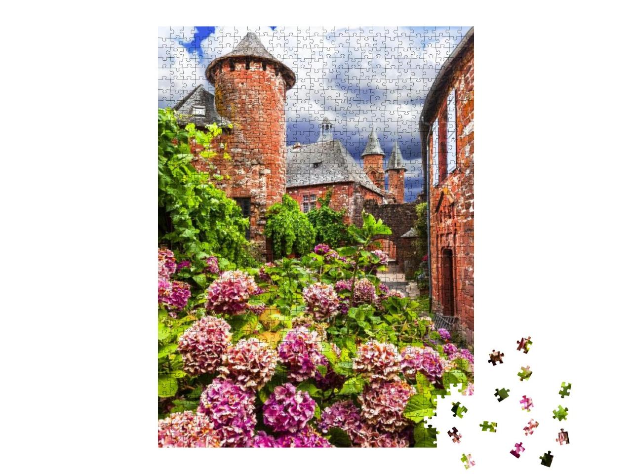 Puzzle 1000 Teile „Collonges-la-Rouge, ein schönes Dorf in Frankreich“