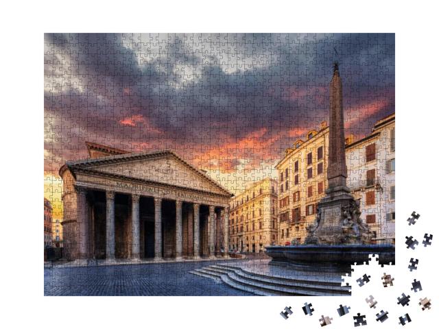Puzzle 1000 Teile „Blick auf das Pantheon am Morgen“