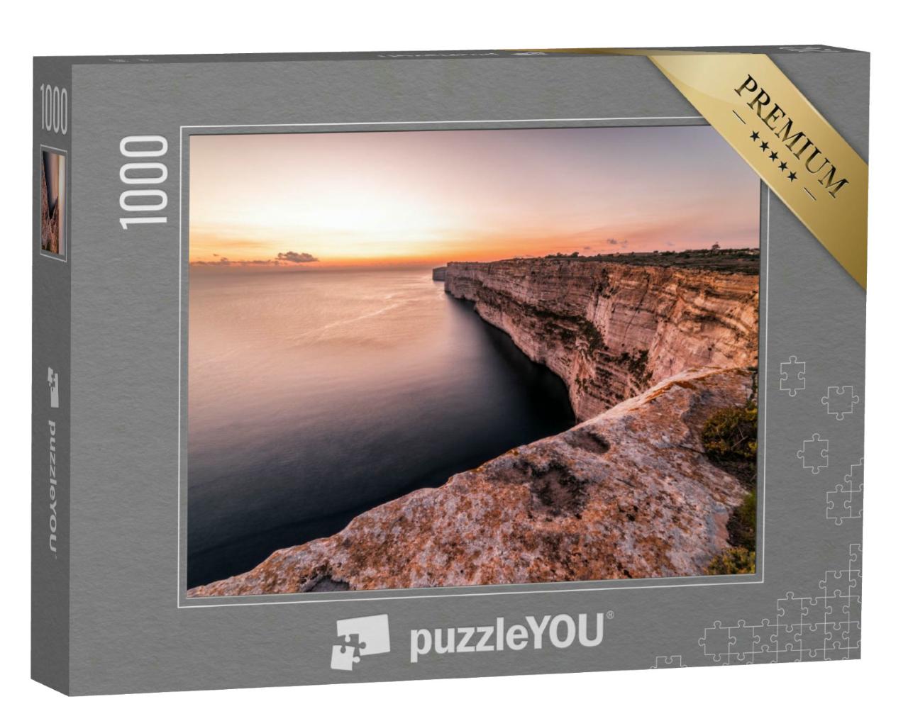 Puzzle 1000 Teile „Ta Cenc-Klippen bei Sonnenuntergang, Malta“