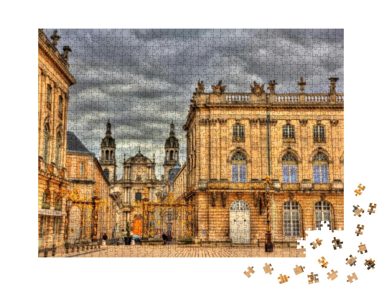 Puzzle 1000 Teile „Kathedrale von Nancy von der Place Stanislas, Lothringen, Frankreich“