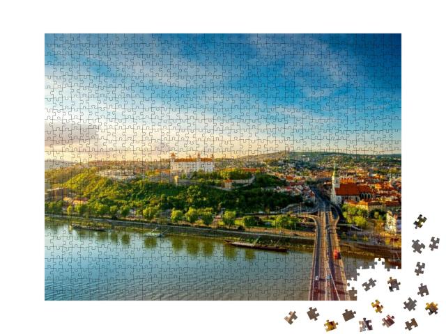 Puzzle 1000 Teile „Blick auf die Altstadt von Bratislava in der Slowakei“