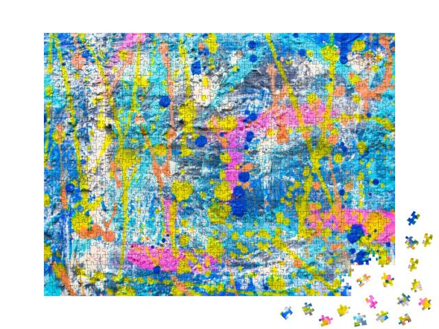 Puzzle 1000 Teile „Abstrakte Kunst auf Leinwand“