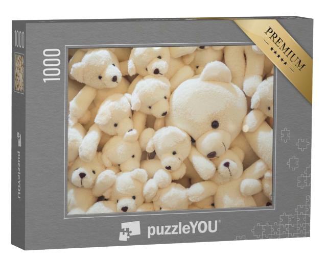 Puzzle 1000 Teile „Weiße Teddybären zum Kuscheln“