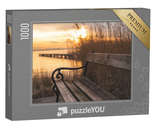 Puzzle 1000 Teile „Herbstlicher Sonnenuntergang am See“