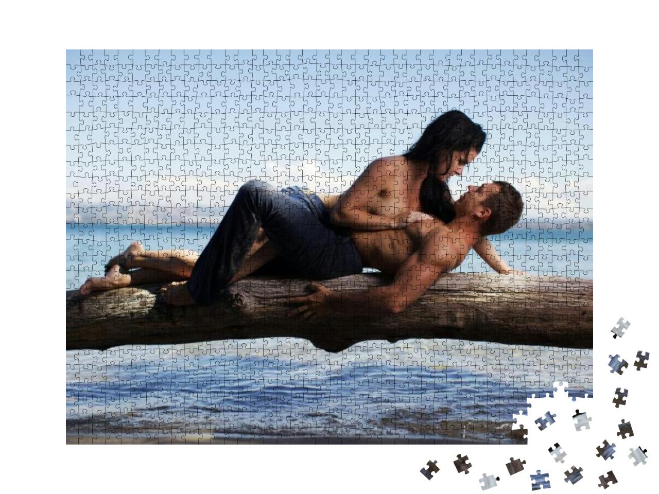 Puzzle 1000 Teile „Sexy: Ein Paar am Strand“