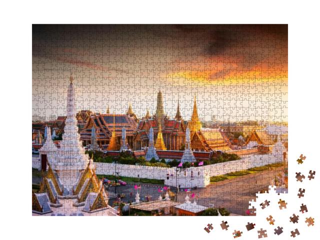 Puzzle 1000 Teile „Großer Palast zur Dämmerung in Bangkok, Thailand“