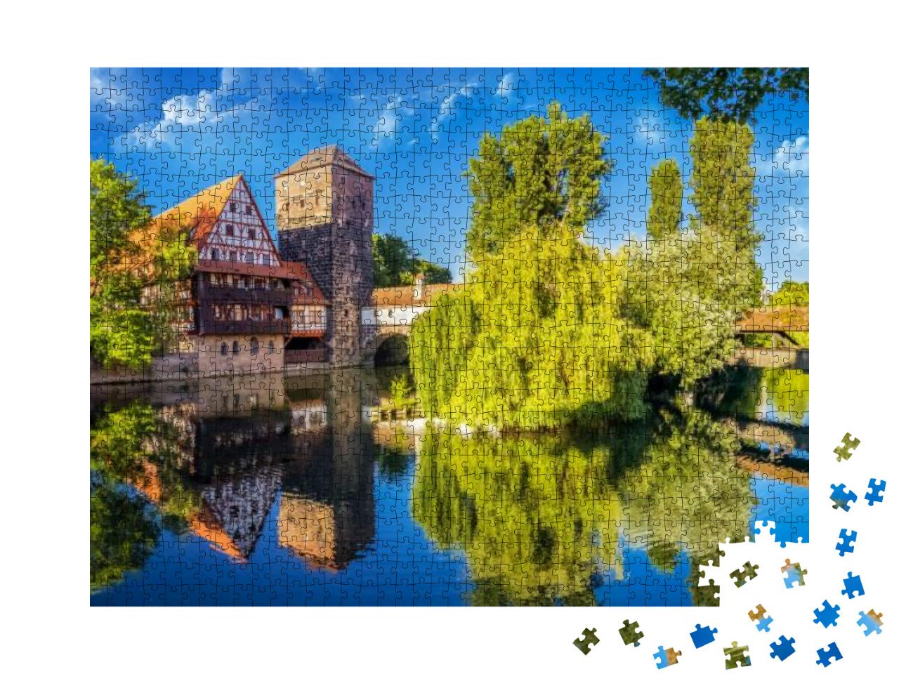Puzzle 1000 Teile „Die historische Altstadt von Nürnberg an der Pegnitz“