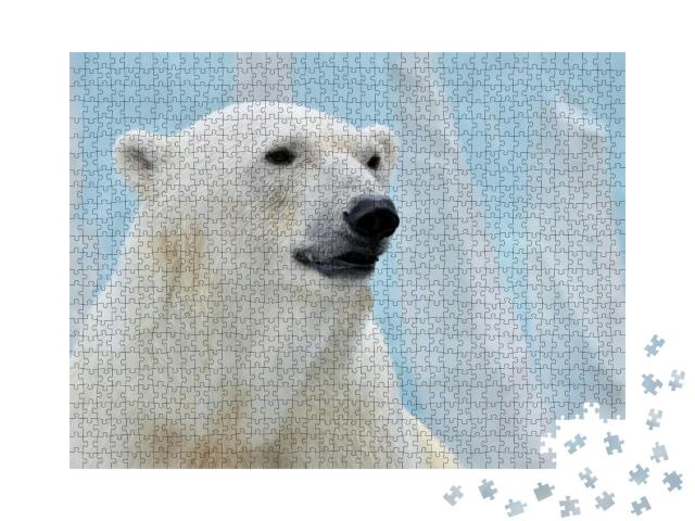 Puzzle 1000 Teile „Porträt eines Eisbären “