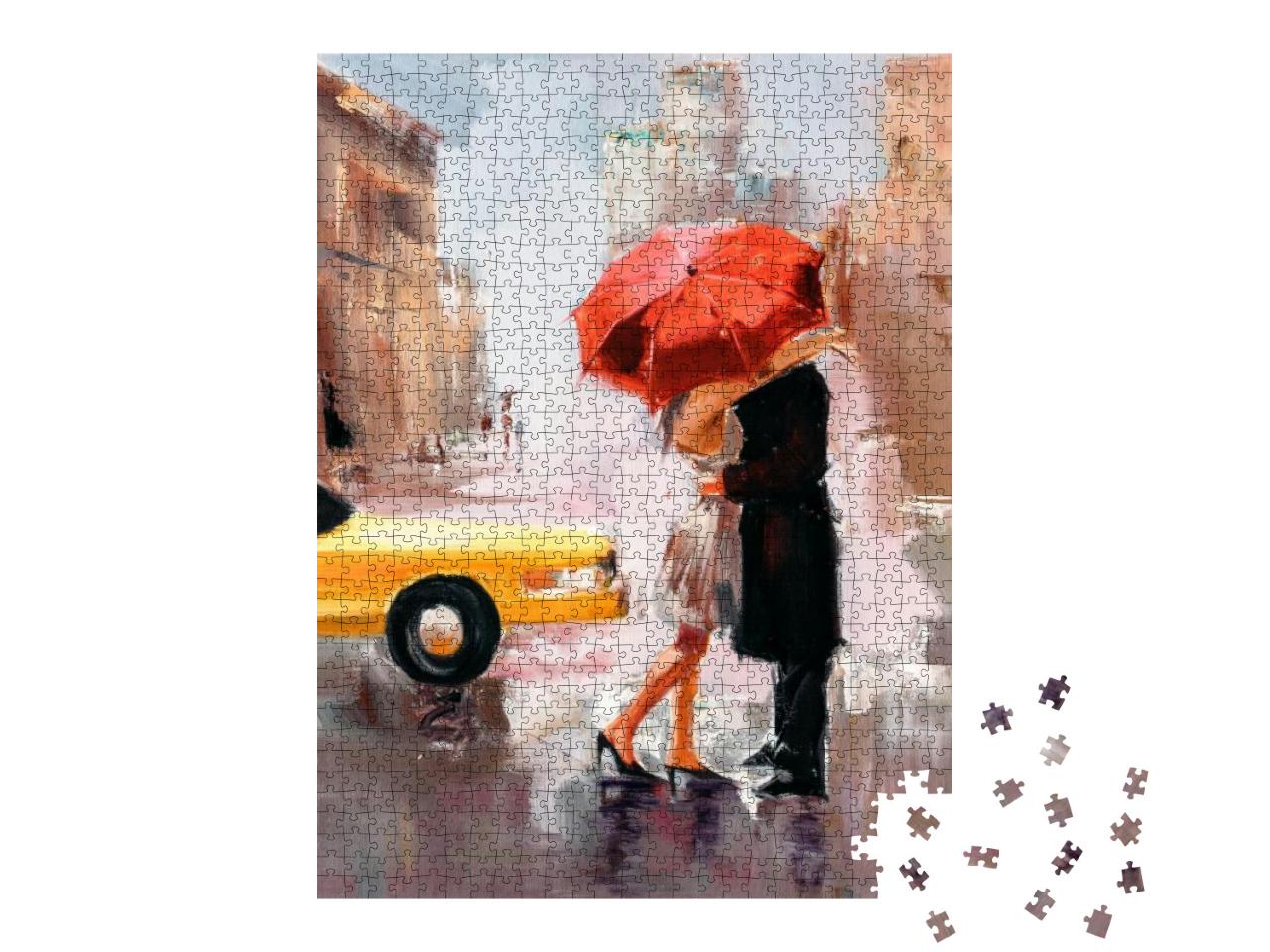 Puzzle 1000 Teile „Ölgemälde: Dating-Paar“