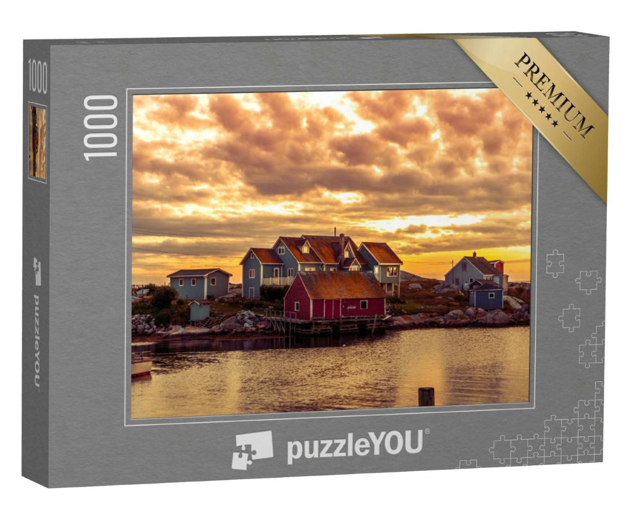 Puzzle 1000 Teile „Peggy's Cove, ein kleines Fischerdorf in Nova Scotia, Kanada“