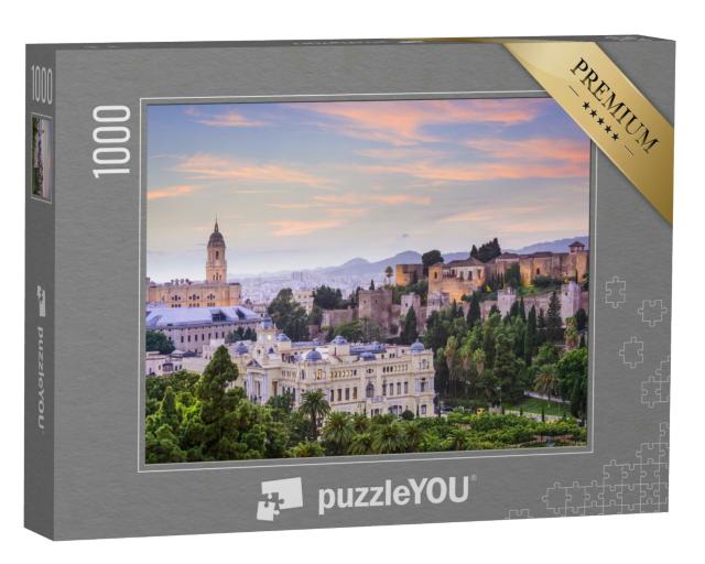 Puzzle 1000 Teile „Stadtbild an der Kathedrale von Malaga, Spanien“