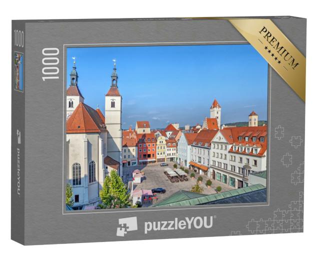 Puzzle 1000 Teile „Neupfarrplatz und Neupfarrkirche, Regensburg, Deutschland“