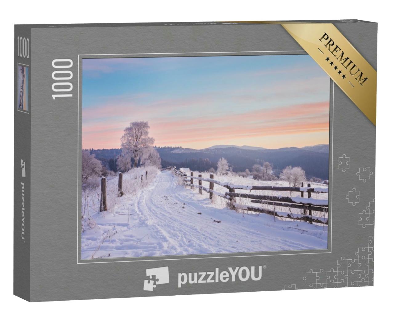 Puzzle 1000 Teile „Fantastische abendliche Winterlandschaft“