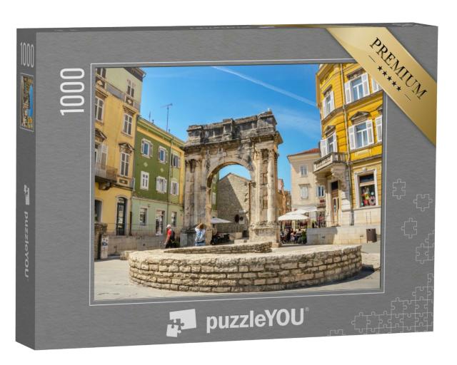Puzzle 1000 Teile „Antiker römischer Triumphbogen oder Goldenes Tor, Pula, Kroatien“