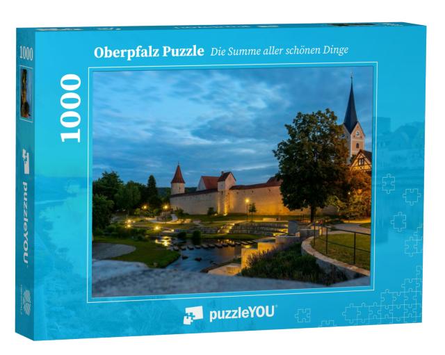 Puzzle 1000 Teile „Berching am Abend, Landkreis Neumarkt“