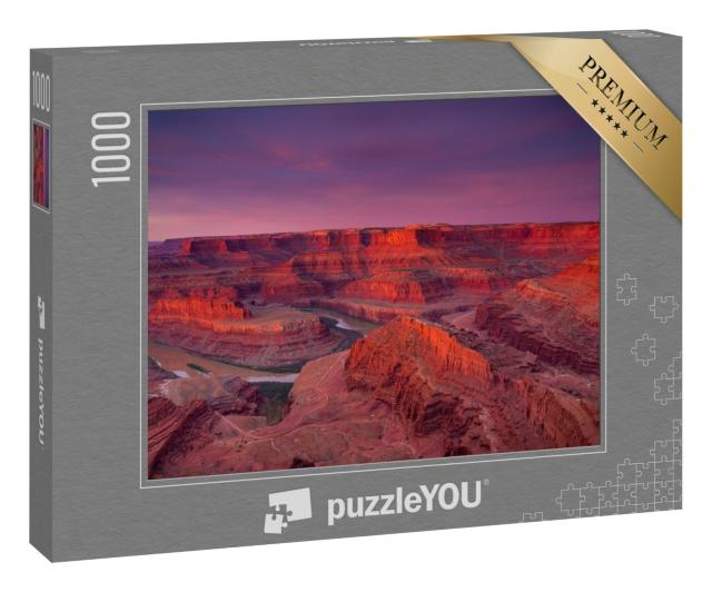 Puzzle 1000 Teile „Wunderschöne Aussicht auf Dead Horse Point im Sonnenaufgang, USA“