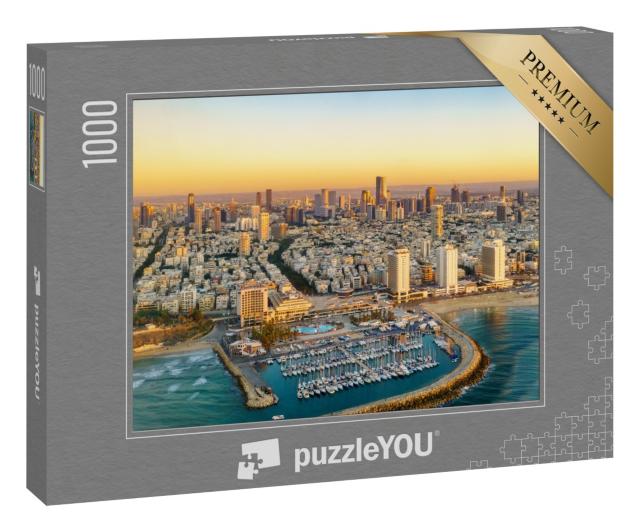 Puzzle 1000 Teile „Sonnenuntergang über Tel Aviv, Israel“