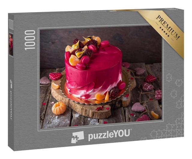 Puzzle 1000 Teile „Extravagante Torte in rot mit Wow-Effekt für alle Anlässe“
