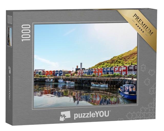 Puzzle 1000 Teile „Hummerbuden am Wasser auf der Insel Helgoland“