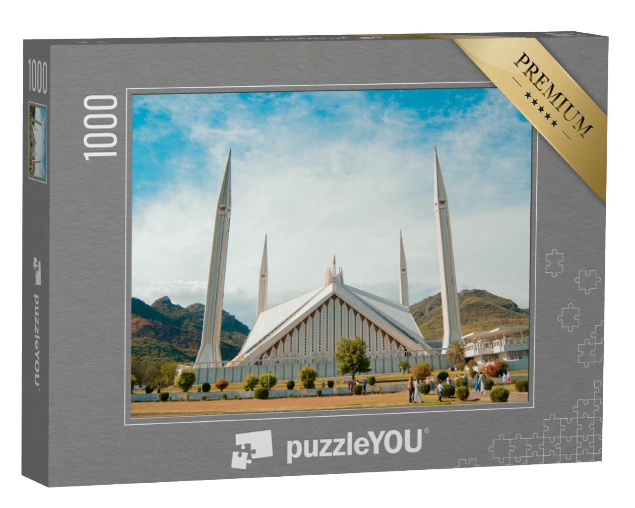 Puzzle 1000 Teile „Faisal-Moschee: ein Gebäude in Islamabad“