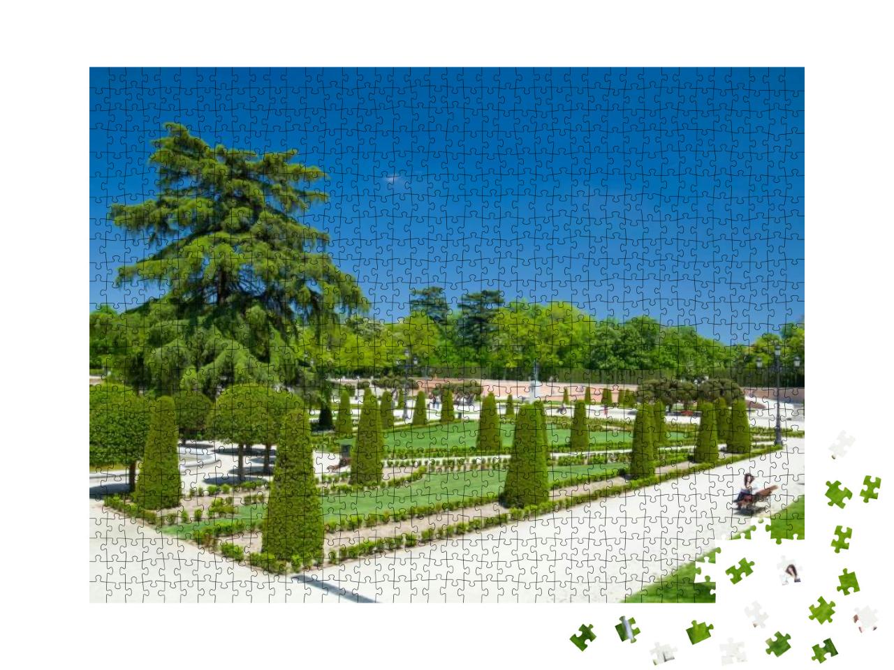 Puzzle 1000 Teile „El Retiro, das grüne Herz von Madrid“