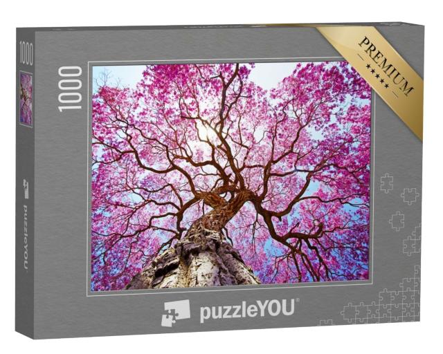 Puzzle 1000 Teile „Wunderschöner rosa Lapacho-Baum, Brasilien“
