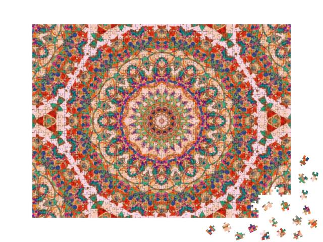 Puzzle 1000 Teile „Vintage-Mandala, handgezeichnet“