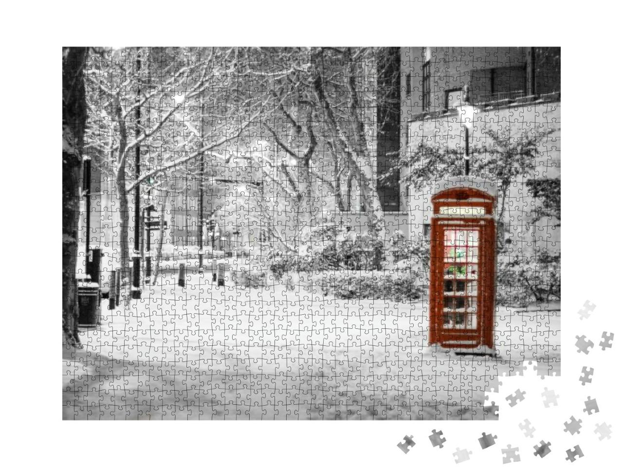 Puzzle 1000 Teile „London im Schnee“