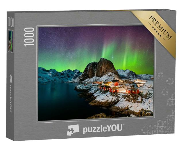 Puzzle 1000 Teile „Polarlichter über Hamoy, Norwegen“