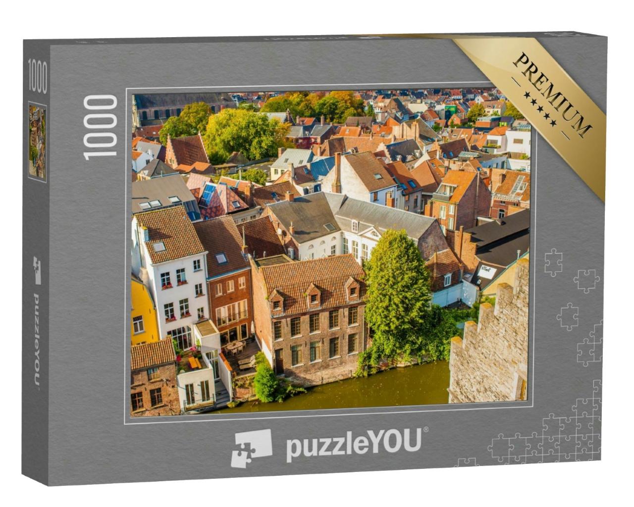Puzzle 1000 Teile „Stadtzentrum von Gent, Belgien“