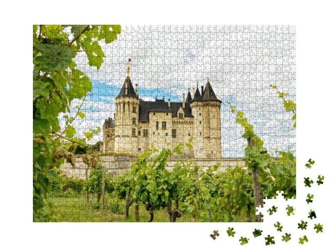 Puzzle 1000 Teile „Schloss Saumur, altes französisches Loire-Schloss “