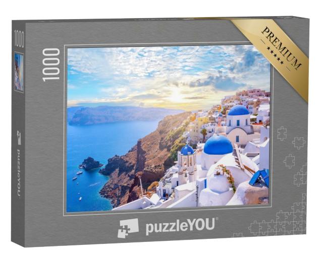 Puzzle 1000 Teile „Oia: Dorf auf Santorini, Griechenland“