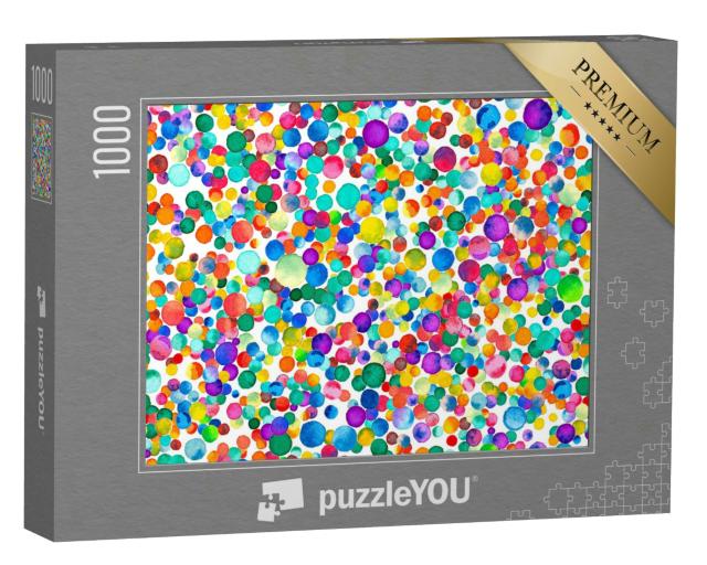 Puzzle 1000 Teile „Aquarellmalerei: Kunterbuntes Konfetti“