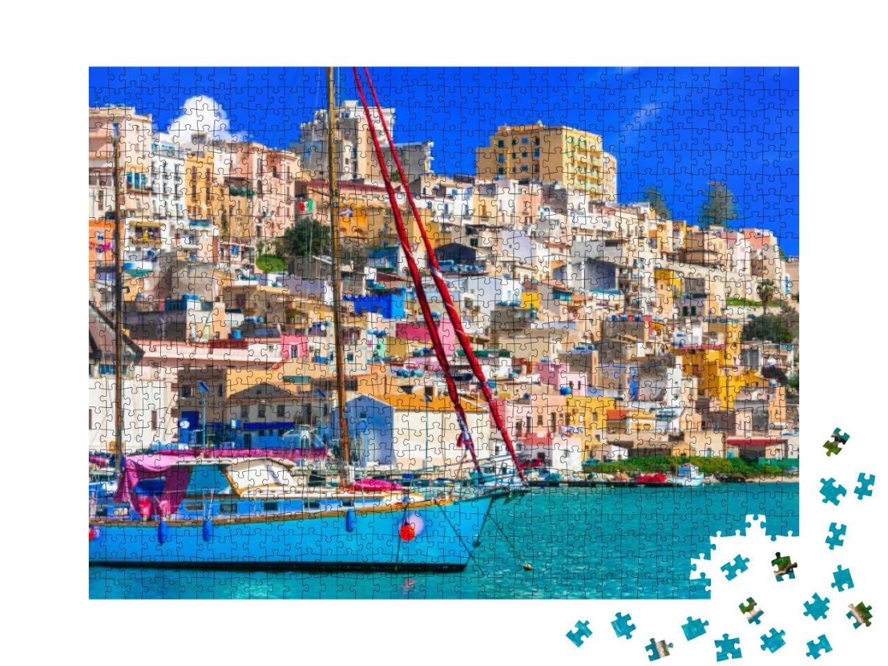 Puzzle 1000 Teile „Schöne Küstenstadt Sciacca im Süden von Sizilien“