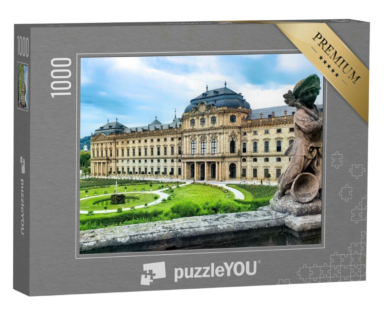 Puzzle 1000 Teile „Statue im Garten der Würzburger Residenz“