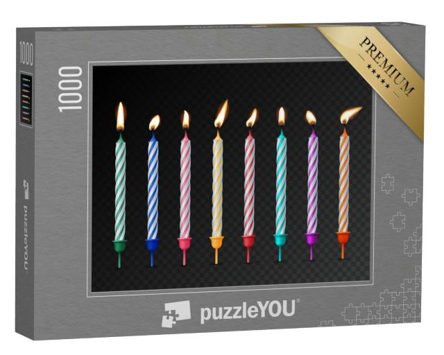 Puzzle 1000 Teile „Geburtstagskuchen-Kerzen“