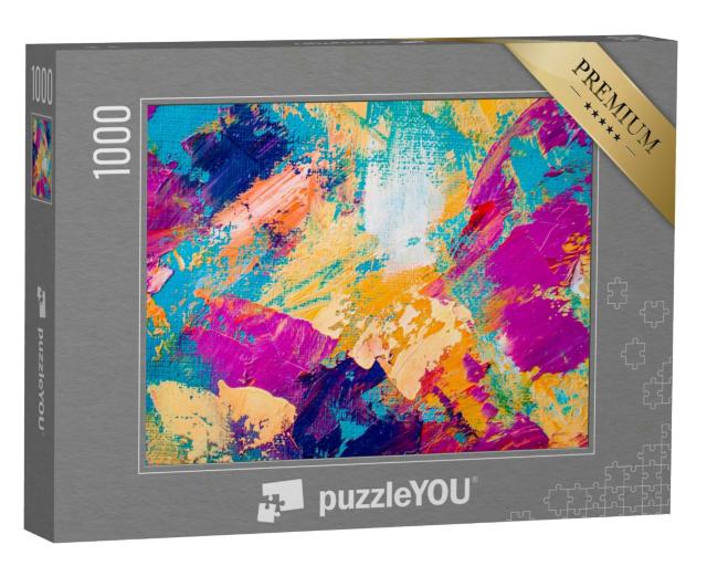 Puzzle 1000 Teile „Handgezeichnetes Ölgemälde, abstrakte Kunst“