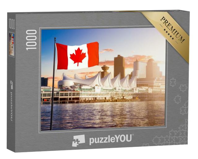 Puzzle 1000 Teile „Skyline von Vancouver vom Wasser aus gesehen“
