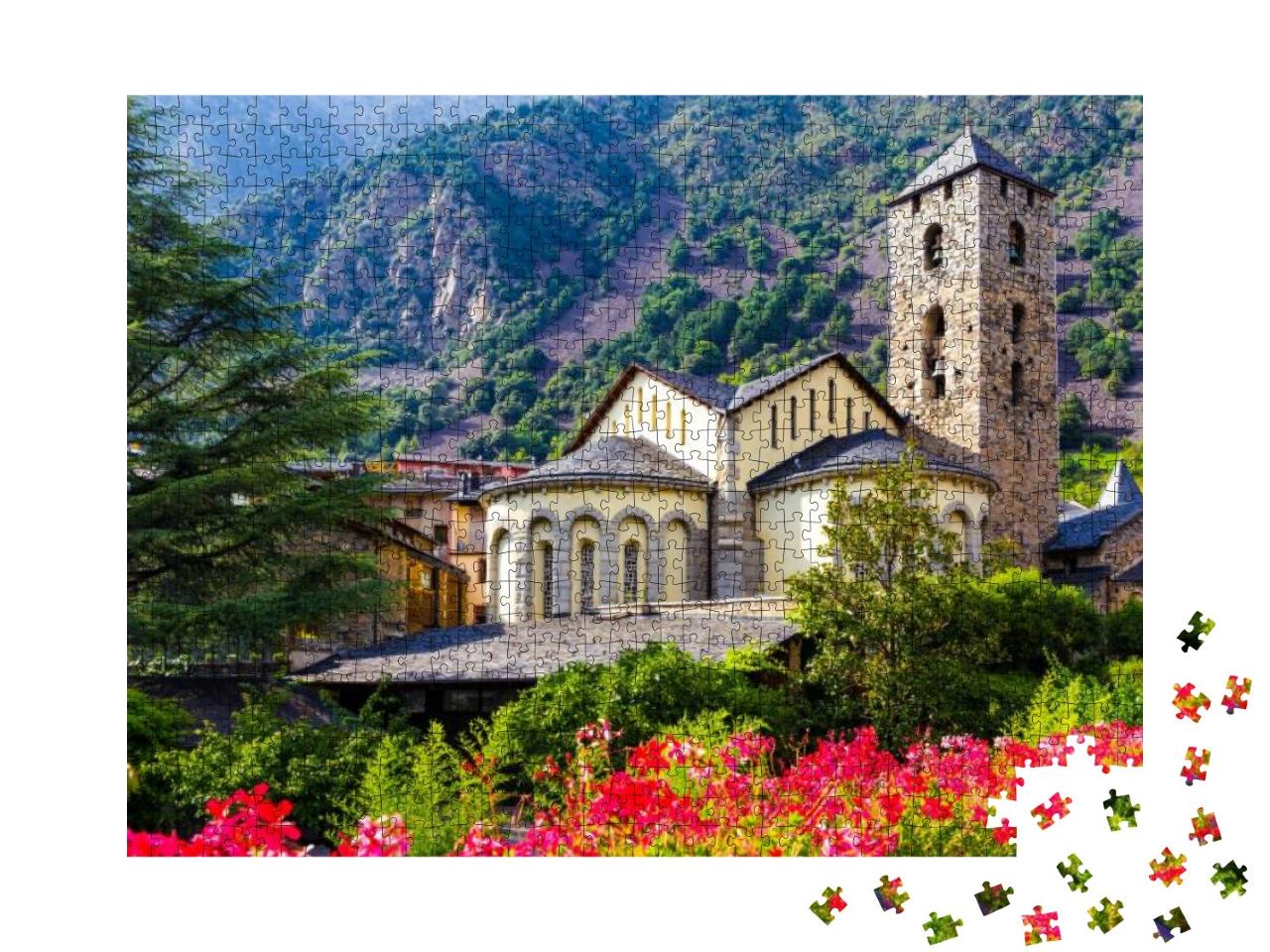 Puzzle 1000 Teile „Kirche Sant Esteve, Andorra la Vella“