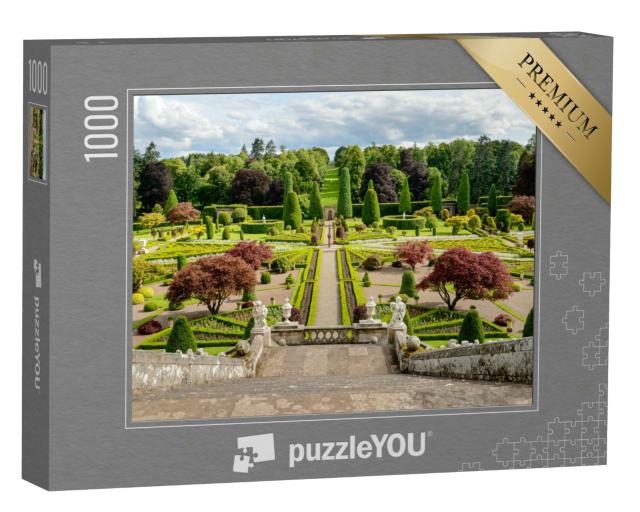 Puzzle 1000 Teile „Drummond Castle and Gardens in Perthshire, Schottland“