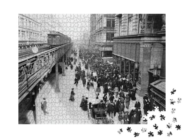 Puzzle 1000 Teile „Sixth Avenue in New York City, 1903“
