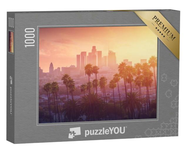 Puzzle 1000 Teile „Los Angeles im heißen Sonnenuntergang, Kalifornien, USA“