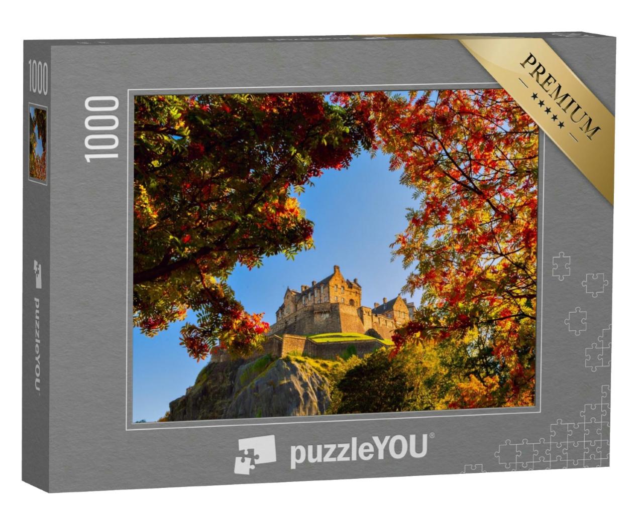 Puzzle 1000 Teile „Edinburgh Castle im Herbst, Schottland“